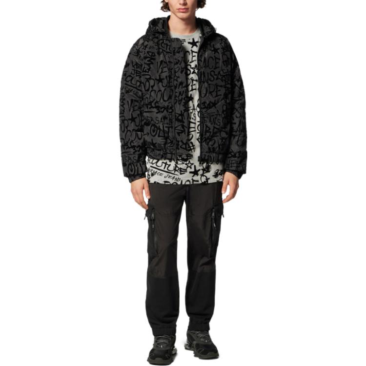 Purchase VERSACE JEANS COUTURE All-Over Logo Print Grey  Casual T-Shirt. E75GAH6O0-EJS212-E802