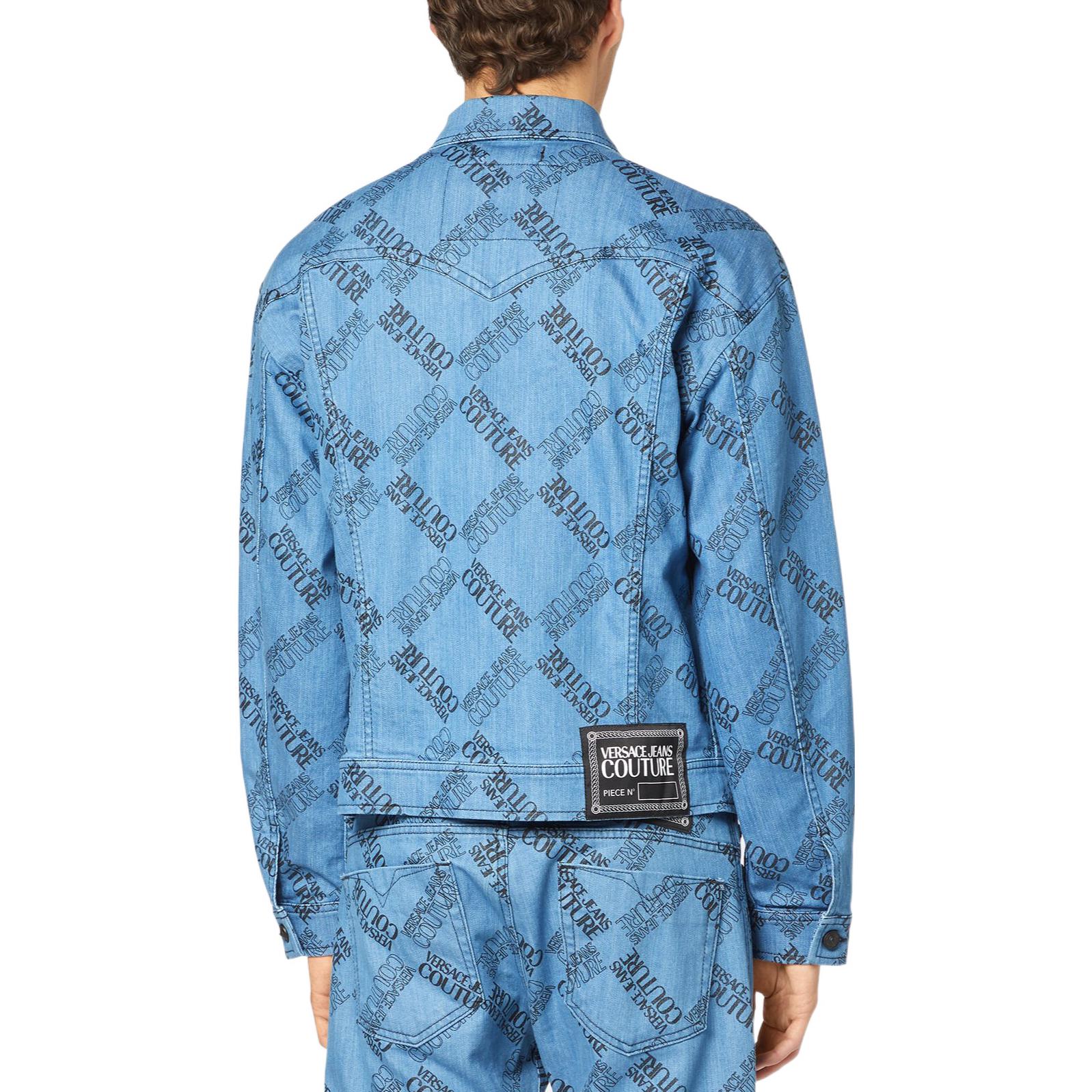 VERSACE JEANS COUTURE All-Over Print Button-Up Jacket Blue E73GAS400-EDS002M14-E904 圖 5