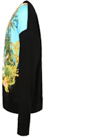 Shop Versace Jeans Couture 全版印花圓領黑色男士衛衣 B7GVA743-SI600-983