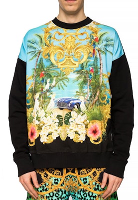 Versace Jeans Couture Baju Sejuk Leher Bulat Hitam Corak Penuh Lelaki B7GVA743-SI600-983 Details for Versace Jeans Couture Baju Sejuk Leher Bulat Hitam Corak Penuh Lelaki B7GVA743-SI600-983