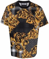 VERSACE JEANS COUTURE All-Over Print Crewneck Tee Black 71GAH6R6-JS025-G80 VERSACE JEANS COUTURE All-Over Print Crewneck Tee Black 71GAH6R6-JS025-G80