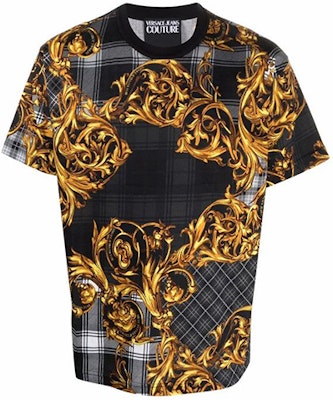 VERSACE JEANS COUTURE 黑色全版印花圓領T恤 71GAH6R6-JS025-G80 Buy VERSACE JEANS COUTURE 黑色全版印花圓領T恤 71GAH6R6-JS025-G80