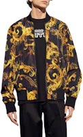 Lookbook VERSACE JEANS COUTURE All-Over Print Zip-Up Bomber Jacket Black Mens. 76GAS407-CQS85-G89