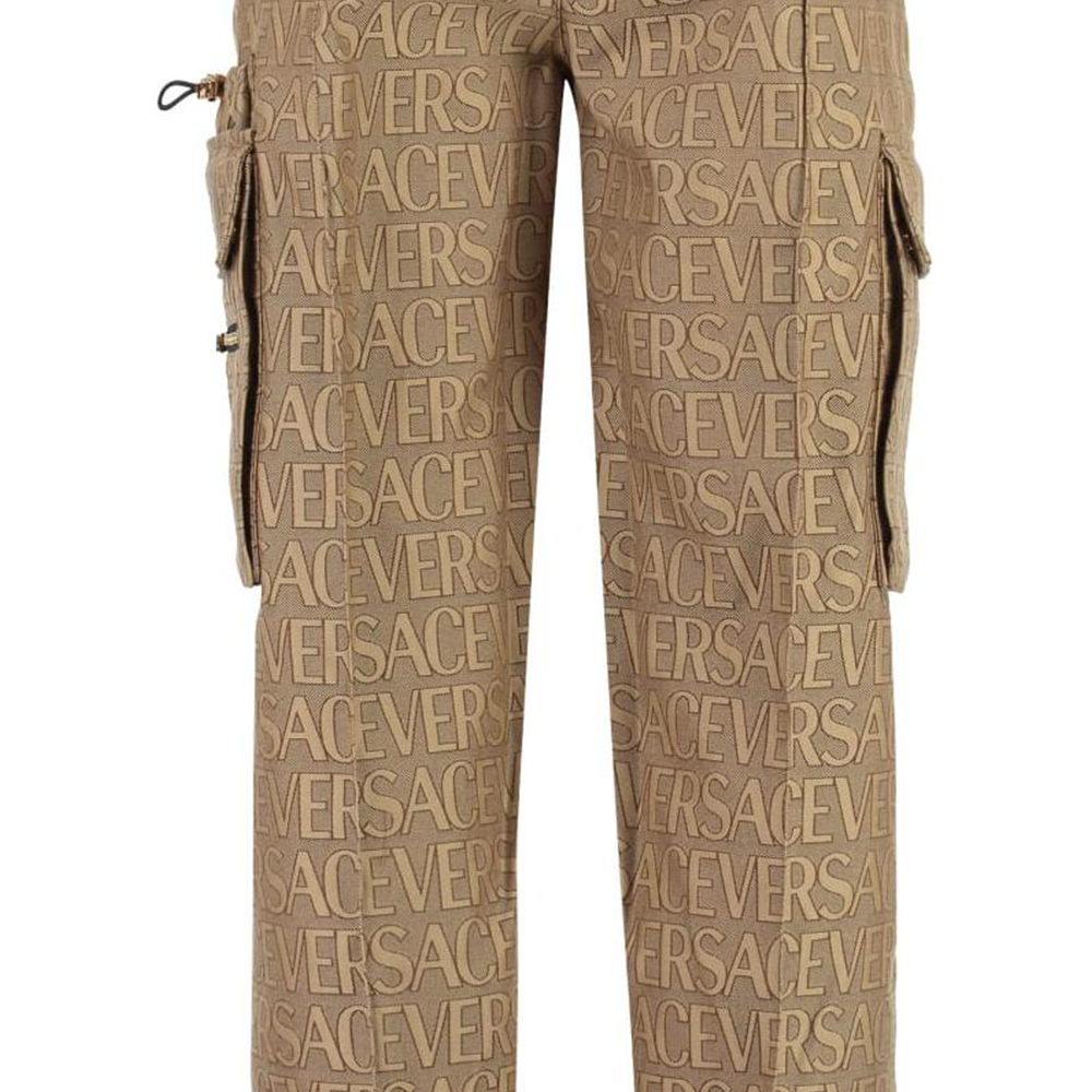 Purchase ヴェルサーチ ジーンズ クチュール オールオーバープリント カーゴパンツ ベージュ メンズ 1010729-1A07649-2N740