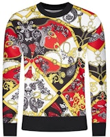 Versace Jeans Couture Baroque Print Floral Sweatshirt B7GZA718-S0846-500 Versace Jeans Couture Baroque Print Floral Sweatshirt B7GZA718-S0846-500