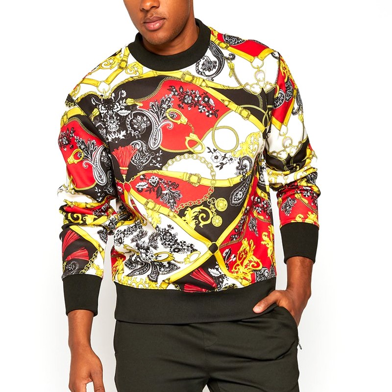 Shop Versace Jeans Couture 巴洛克印花花卉長袖上衣 B7GZA718-S0846-500