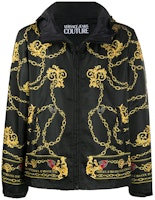 VERSACE JEANS COUTURE Baroque Print Logo Jacket Black Men C1GZB9A8-25160-899 VERSACE JEANS COUTURE Baroque Print Logo Jacket Black Men C1GZB9A8-25160-899