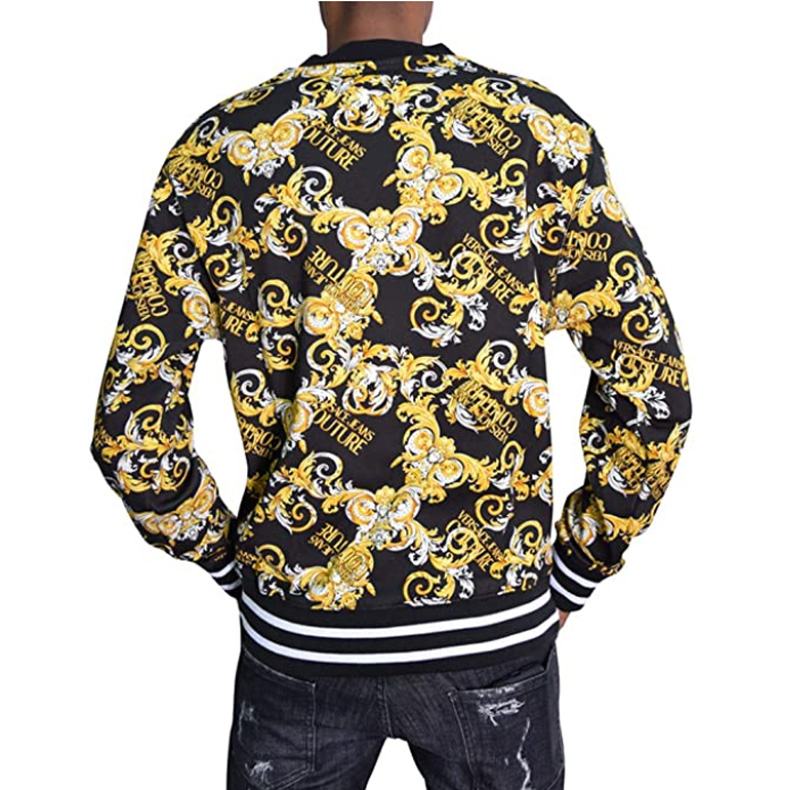 Shop VERSACE JEANS COUTURE Baju Panjang Cetakan Baroque Kuning Lelaki B7GZA709-S0830-899