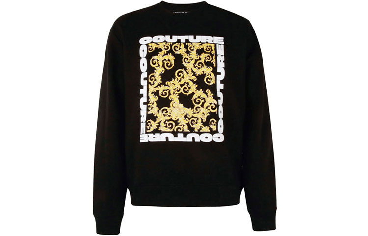 Order VERSACE JEANS COUTURE 巴洛克印花黑色長袖男士上衣 B7GUB7K9-30220-899