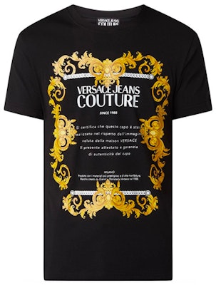 Versace Jeans Couture Baroque Style Fashion Print T-shirt Black B3GZA7TG-30319-K42 Buy Versace Jeans Couture Baroque Style Fashion Print T-shirt Black B3GZA7TG-30319-K42
