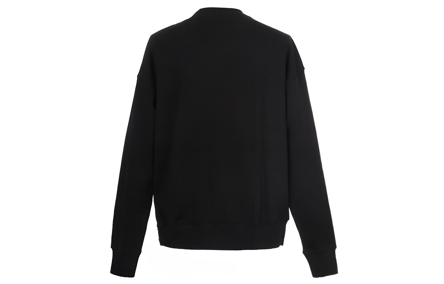 Lookbook VERSACE JEANS COUTURE 黑色不對稱刺繡標誌運動衫 B7GVB7TI-30318-K42