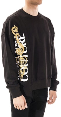 VERSACE JEANS COUTURE 黑色不對稱刺繡標誌運動衫 B7GVB7TI-30318-K42 Purchase VERSACE JEANS COUTURE 黑色不對稱刺繡標誌運動衫 B7GVB7TI-30318-K42