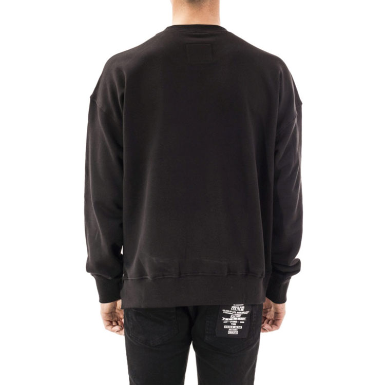 Details for VERSACE JEANS COUTURE 黑色不對稱刺繡標誌運動衫 B7GVB7TI-30318-K42