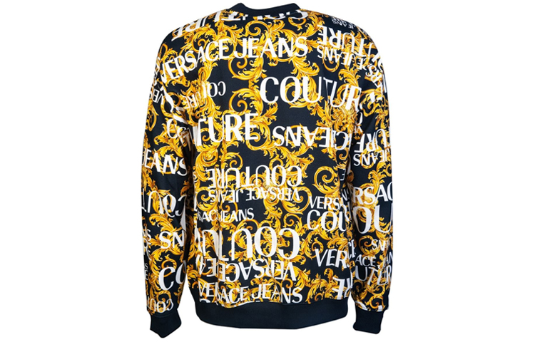 Lookbook VERSACE JEANS COUTURE 黑色巴洛克印花長袖衛衣 B7GUA7F5-SH600-899