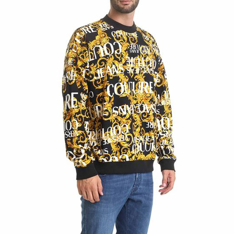 Purchase VERSACE JEANS COUTURE 黑色巴洛克印花長袖衛衣 B7GUA7F5-SH600-899