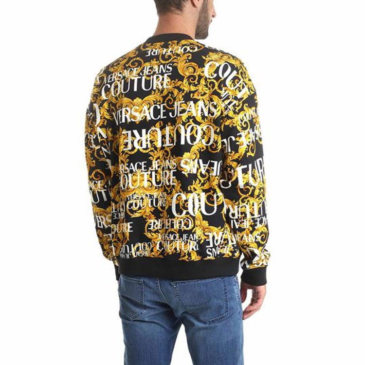Details for VERSACE JEANS COUTURE 黑色巴洛克印花長袖衛衣 B7GUA7F5-SH600-899