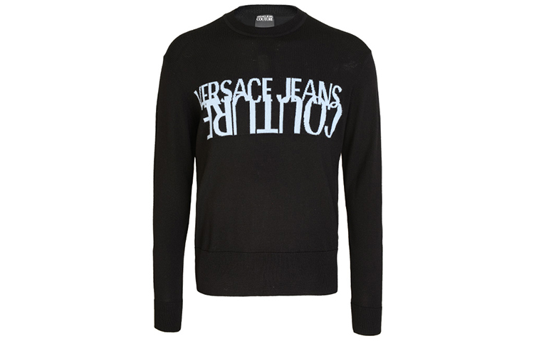Order Jersey de Lana Negro con Letras en Punto Versace Jeans Couture. B5GZA81-50465-899