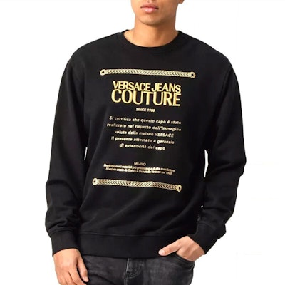 VERSACE JEANS COUTURE 黑金印花長袖衛衣 EB7GUA7FN-E36604-EY6A Lookbook VERSACE JEANS COUTURE 黑金印花長袖衛衣 EB7GUA7FN-E36604-EY6A