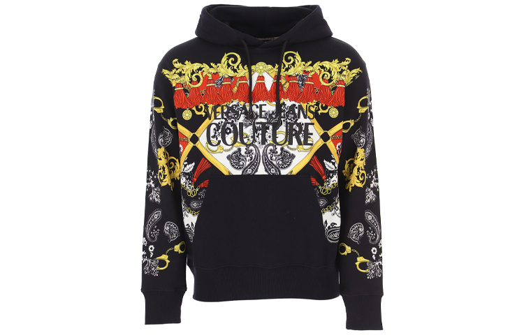 Order VERSACE JEANS COUTURE Hoodie Hitam Grafis B7GZA7KI-30328-899