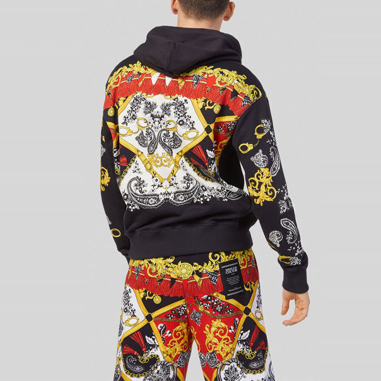 Shop VERSACE JEANS COUTURE Hoodie Hitam Grafis B7GZA7KI-30328-899