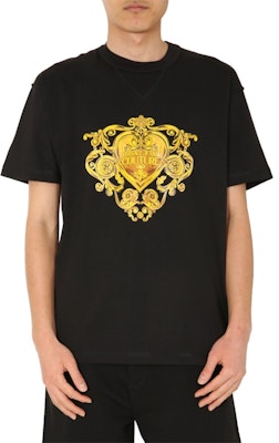 VERSACE JEANS COUTURE Black Heart Print T-Shirt B3GVB7EA-30311-K42 Shop VERSACE JEANS COUTURE Black Heart Print T-Shirt B3GVB7EA-30311-K42