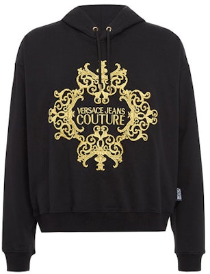 Sudadera Negra VERSACE JEANS COUTURE con Logo Bordado de Encaje. EB7GUA-711E3-6604 Order Sudadera Negra VERSACE JEANS COUTURE con Logo Bordado de Encaje. EB7GUA-711E3-6604