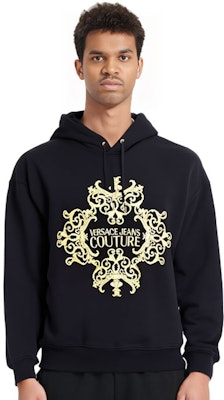 Sudadera Negra VERSACE JEANS COUTURE con Logo Bordado de Encaje. EB7GUA-711E3-6604 Details for Sudadera Negra VERSACE JEANS COUTURE con Logo Bordado de Encaje. EB7GUA-711E3-6604
