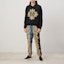 Sizing Sudadera Negra VERSACE JEANS COUTURE con Logo Bordado de Encaje. EB7GUA-711E3-6604