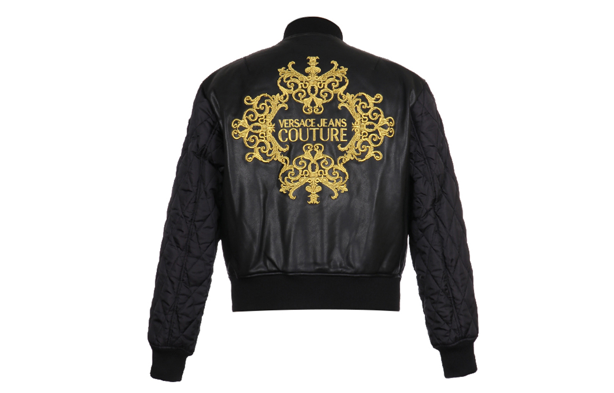 Order VERSACE JEANS COUTURE 黑色外套 背面花卉標誌 C1GUA9P3-04673-899