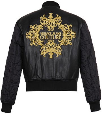 VERSACE JEANS COUTURE 黑色外套 背面花卉標誌 C1GUA9P3-04673-899 Order VERSACE JEANS COUTURE 黑色外套 背面花卉標誌 C1GUA9P3-04673-899