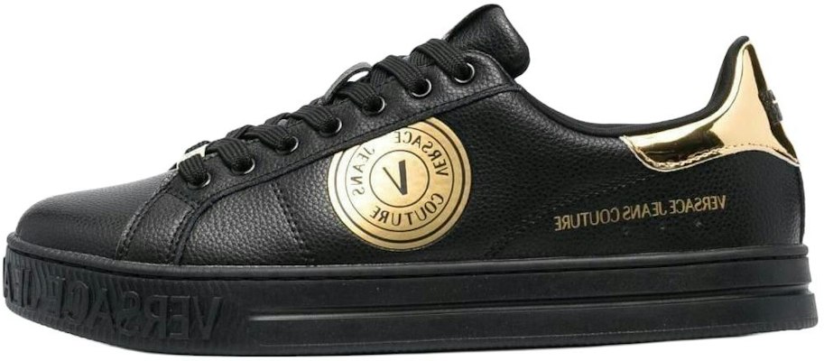VERSACE JEANS COUTURE Zwarte Leren Lage Sneakers met Veters 75YA3SK1ZP332G89 Buy VERSACE JEANS COUTURE Zwarte Leren Lage Sneakers met Veters 75YA3SK1ZP332G89