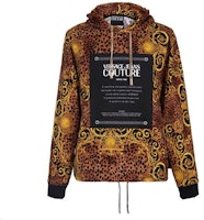 VERSACE JEANS COUTURE Black Leopard Print Hoodie B7GUA7F4-S0594-923 VERSACE JEANS COUTURE Black Leopard Print Hoodie B7GUA7F4-S0594-923