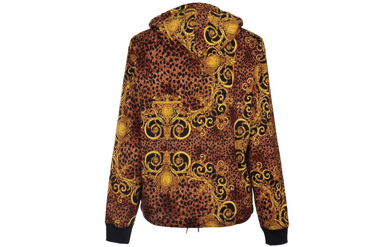 Lookbook VERSACE JEANS COUTURE Hoodie Hitam Motif Leopard B7GUA7F4-S0594-923