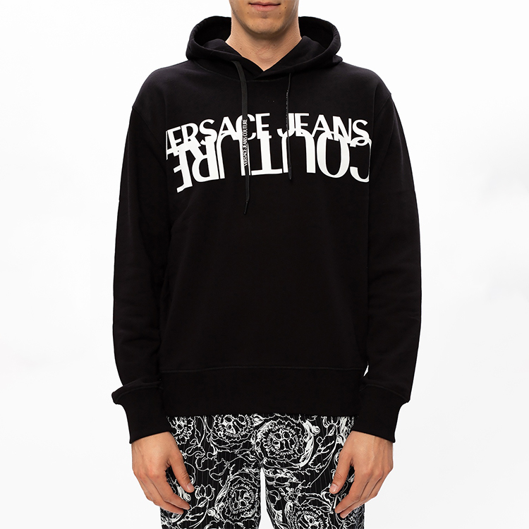 Purchase VERSACE JEANS COUTURE 黑色字母印花長袖衛衣 B7GZA7KH-30328-899