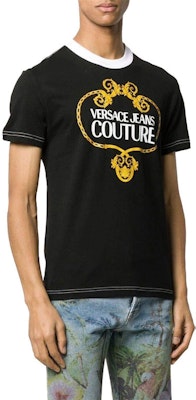 VERSACE JEANS COUTURE Black Logo Graphic Crewneck T-shirt B3GVA7EB-30311-K42 Shop VERSACE JEANS COUTURE Black Logo Graphic Crewneck T-shirt B3GVA7EB-30311-K42
