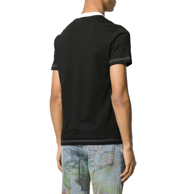 Purchase VERSACE JEANS COUTURE Black Logo Graphic Crewneck T-shirt B3GVA7EB-30311-K42