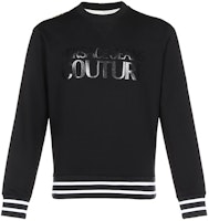 VERSACE JEANS COUTURE Black Logo Print Long Sleeve Sweatshirt B7GZA702-13988-899 VERSACE JEANS COUTURE Black Logo Print Long Sleeve Sweatshirt B7GZA702-13988-899