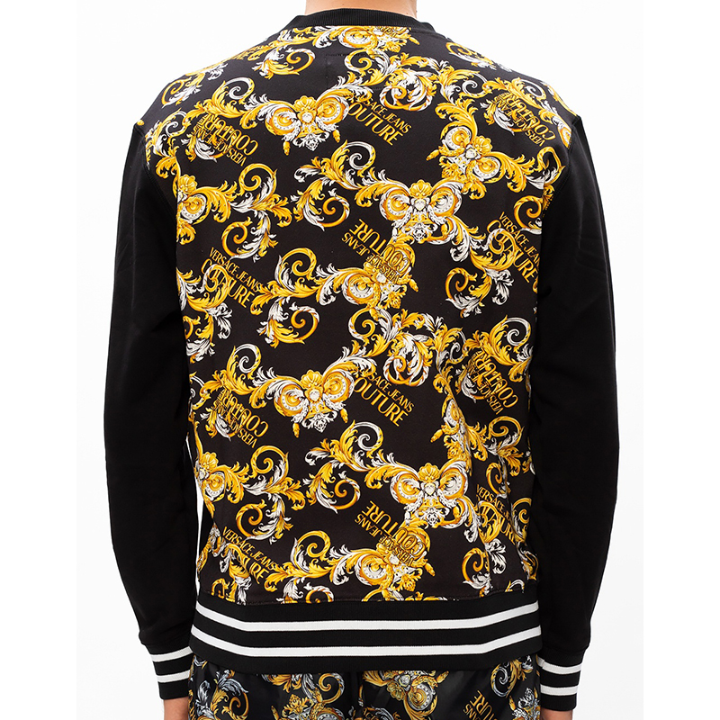 Purchase VERSACE JEANS COUTURE 黑色長袖印花標誌衛衣 B7GZA702-13988-899