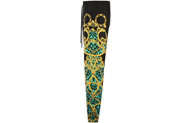 VERSACE JEANS COUTURE Black Logo Print Straight-Fit Casual Pants A2GVA1-A82043-2155 圖 4