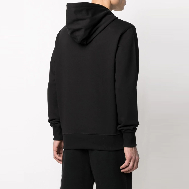 Details for VERSACE JEANS COUTURE Hoodie Pria Hitam Logo Cetak dengan Drawstring. B7GWA7TP-30318-K42