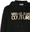 Cheap VERSACE JEANS COUTURE Hoodie Pria Hitam Logo Cetak dengan Drawstring. B7GWA7TP-30318-K42