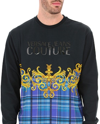 VERSACE JEANS COUTURE 黑色印花棉質衛衣 B7GUA7FX-30176-899 Shop VERSACE JEANS COUTURE 黑色印花棉質衛衣 B7GUA7FX-30176-899