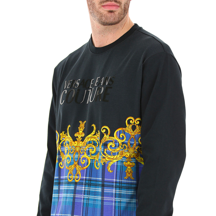 Purchase VERSACE JEANS COUTURE 黑色印花棉質衛衣 B7GUA7FX-30176-899