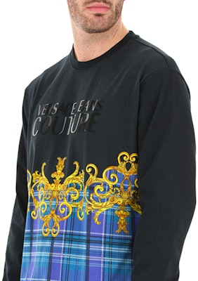 VERSACE JEANS COUTURE 黑色印花棉質衛衣 B7GUA7FX-30176-899 Purchase VERSACE JEANS COUTURE 黑色印花棉質衛衣 B7GUA7FX-30176-899