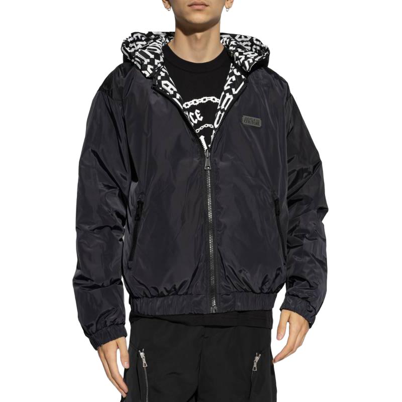 Purchase ヴェルサーチ ジーンズ クチュール メンズ リバーシブル フード付き ブラック ダウンジャケット 77GAUD16-CQD53-L01