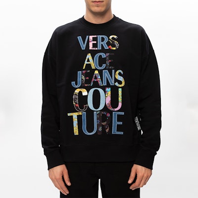 VERSACE JEANS COUTURE 黑色多彩字母印花衛衣 B7GZA7VF-30333-899 Shop VERSACE JEANS COUTURE 黑色多彩字母印花衛衣 B7GZA7VF-30333-899