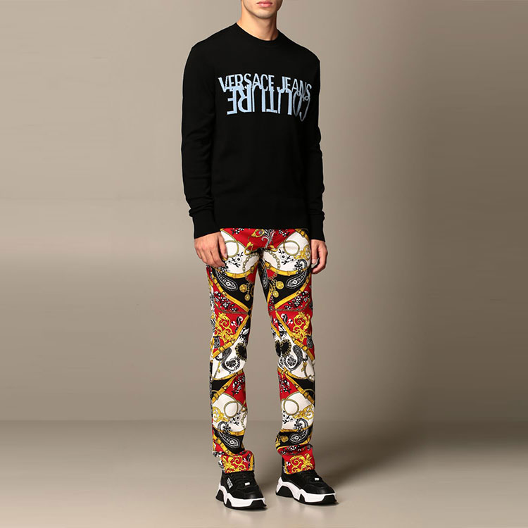 VERSACE JEANS COUTURE Black Wool Pullover Sweater. B5GZA81250465-899 圖 4