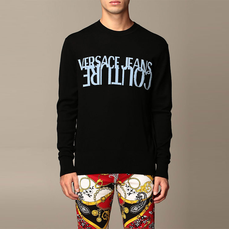 VERSACE JEANS COUTURE Black Wool Pullover Sweater. B5GZA81250465-899 圖 5