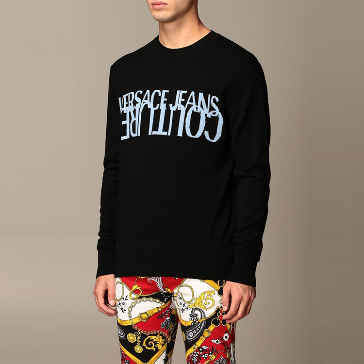 VERSACE JEANS COUTURE Black Wool Pullover Sweater. B5GZA81250465-899 圖 7