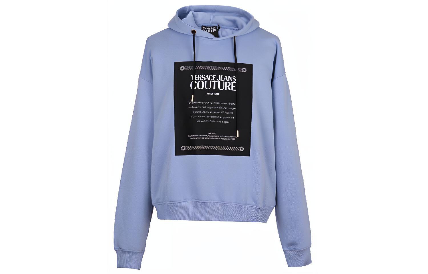 VERSACE JEANS COUTURE Blue Patchwork Sweatshirt B7GUA7F2-30216-209